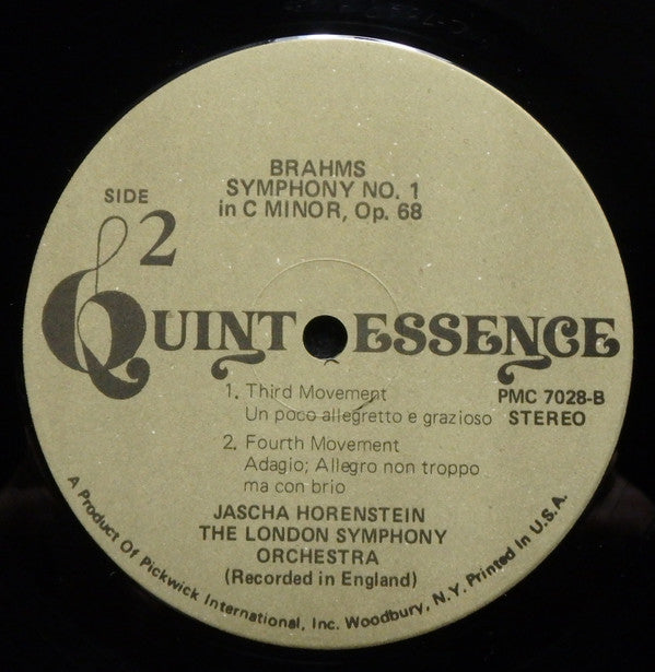 Johannes Brahms, Jascha Horenstein, London Symphony Orchestra : Symphony No. 1 (LP, Album)