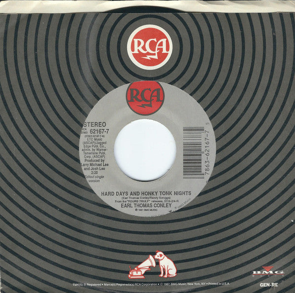 Earl Thomas Conley : Hard Days And Honky Tonk Nights (7", Single)