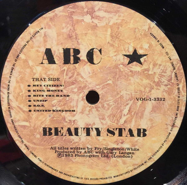 ABC : Beauty Stab (LP, Album)