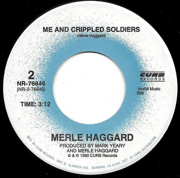 Merle Haggard : Blue Jungle / Me And Crippled Soldiers (7", Single)