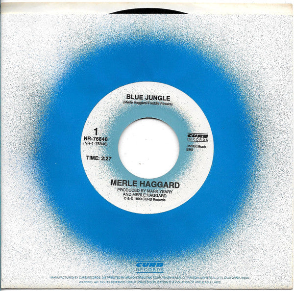 Merle Haggard : Blue Jungle / Me And Crippled Soldiers (7", Single)