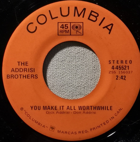 Addrisi Brothers : We've Got To Get It On Again (7")