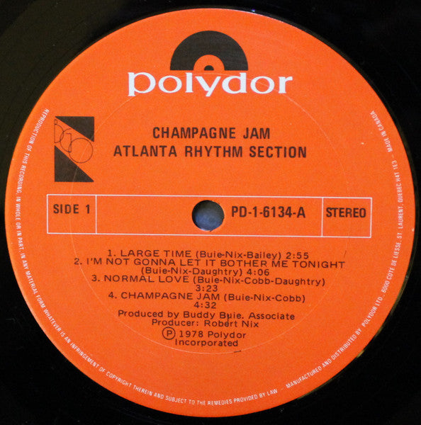 Atlanta Rhythm Section : Champagne Jam (LP, Album)