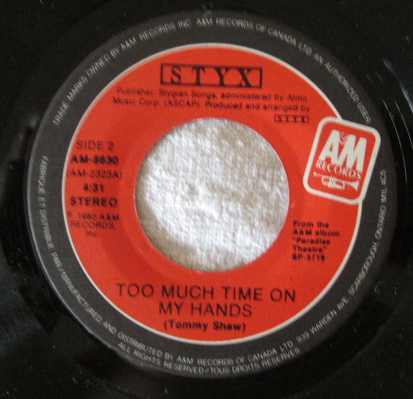 Styx : The Best Of Times (7", Single)