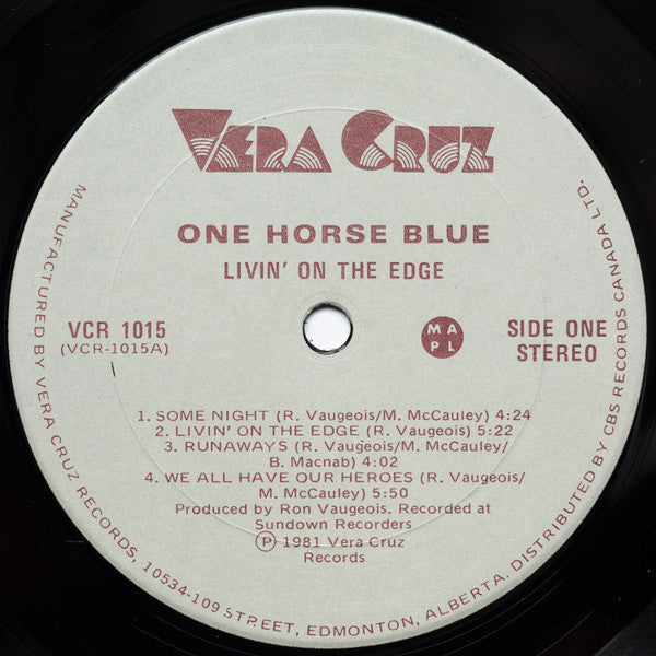 One Horse Blue : Livin' On The Edge (LP, Album)