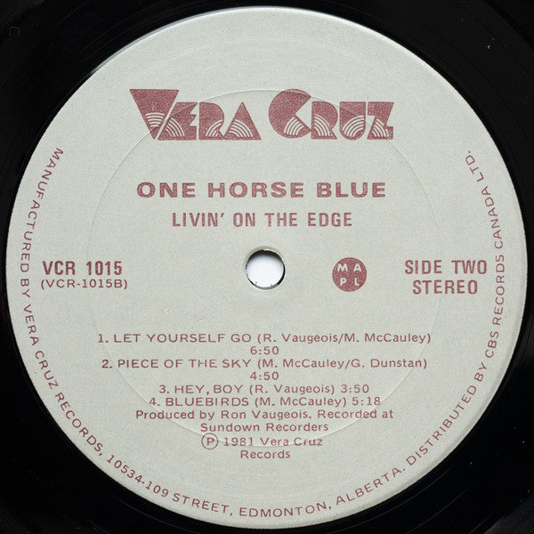 One Horse Blue : Livin' On The Edge (LP, Album)