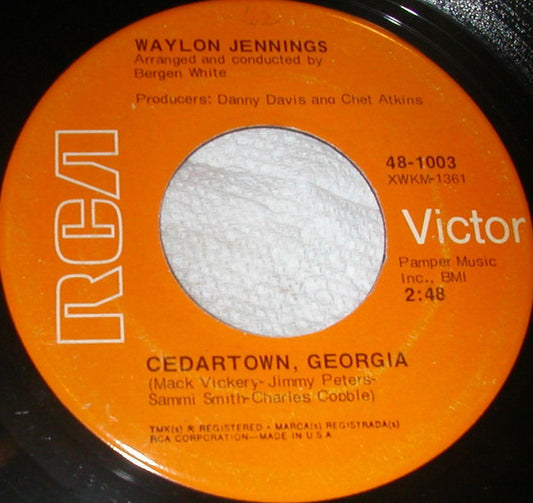 Waylon Jennings : Cedartown, Georgia (7", Single)