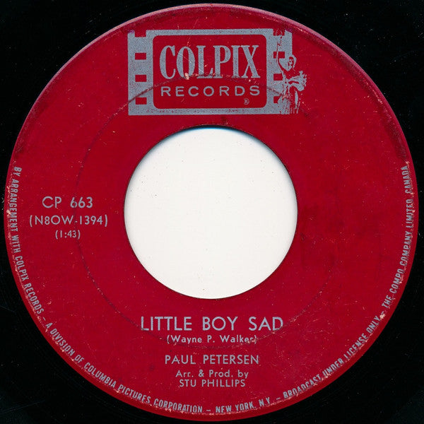 Paul Petersen : My Dad / Little Boy Sad (7")
