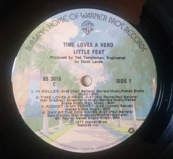 Little Feat : Time Loves A Hero (LP, Album, Don)