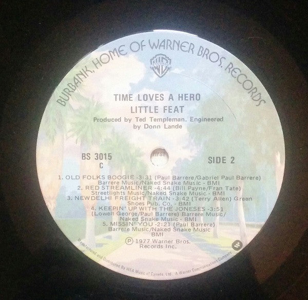Little Feat : Time Loves A Hero (LP, Album, Don)
