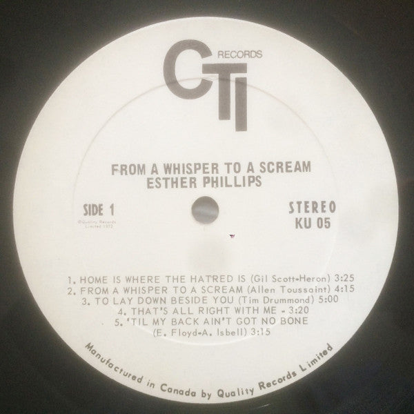 Esther Phillips : From A Whisper To A Scream (LP, Album)