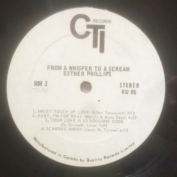 Esther Phillips : From A Whisper To A Scream (LP, Album)