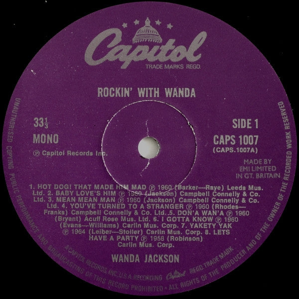Wanda Jackson : Rockin' With Wanda (LP, Comp, Mono, RE, Pur)