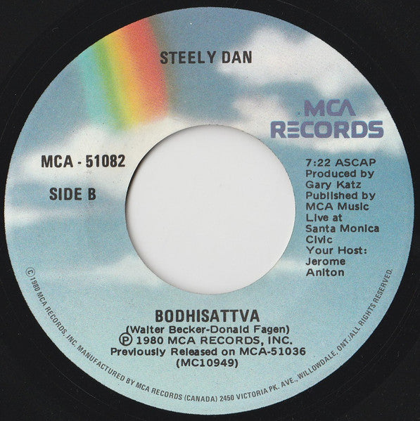 Steely Dan : Time Out Of Mind / Bodhisattva (7")
