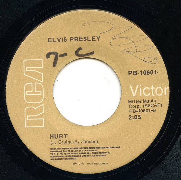 Elvis Presley : For The Heart / Hurt (7")