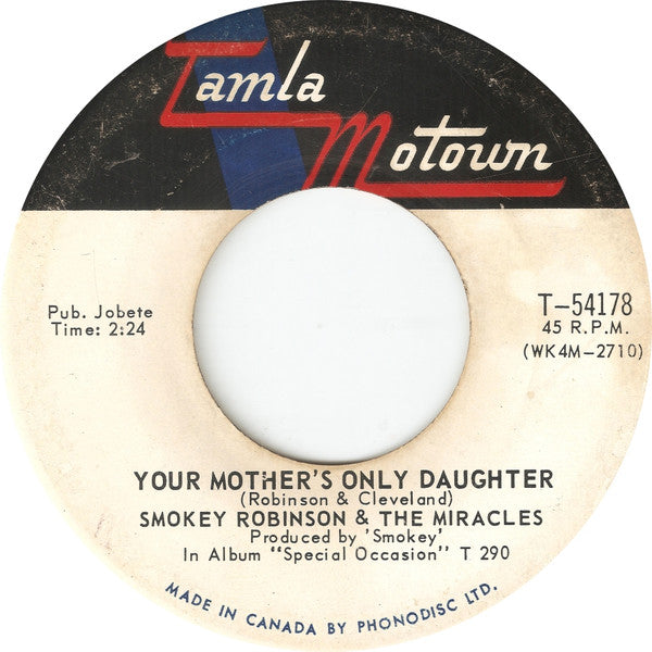 The Miracles : Baby, Baby Don't Cry (7", Single)