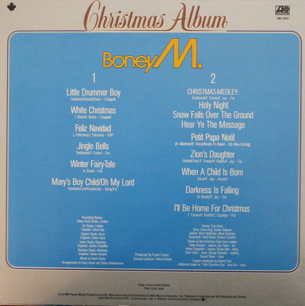 Boney M. : Christmas Album (LP, Album, Qua)
