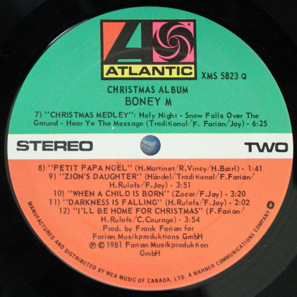 Boney M. : Christmas Album (LP, Album, Qua)