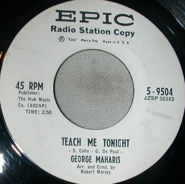 George Maharis : After The Lights Go Down Low (7", Promo)