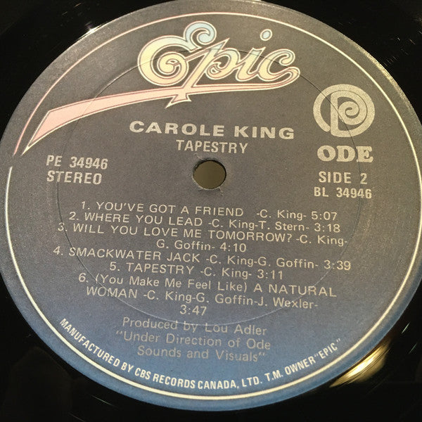 Carole King : Tapestry (LP, Album, RE, Gat)