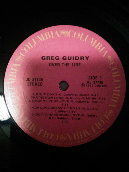 Greg Guidry : Over The Line (LP, Album)
