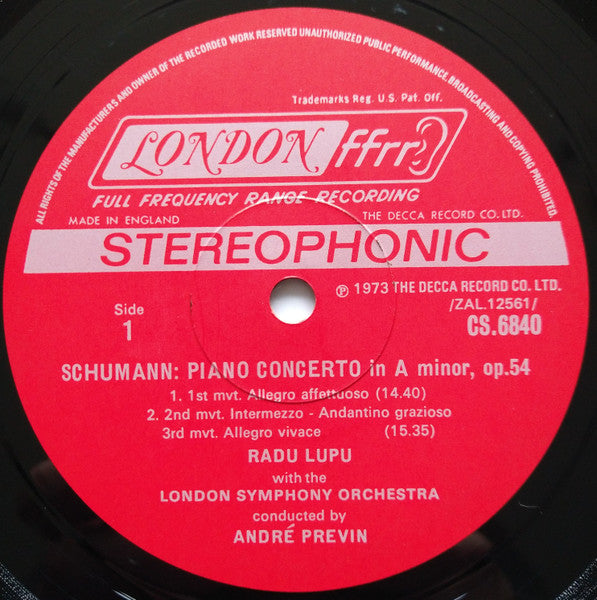 Schumann* & Grieg* - Radu Lupu, London Symphony Orchestra, André Previn : Piano Concertos (LP, Album)