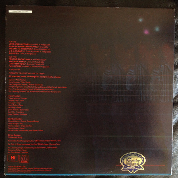 Al Green : Greatest Hits Volume II (LP, Comp, RE)