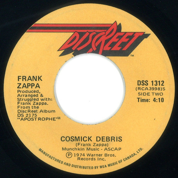 Frank Zappa : Don't Eat The Yellow Snow / Cosmick Debris (7", Single)