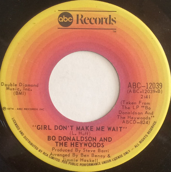 Bo Donaldson & The Heywoods : The Heartbreak Kid (7", Single)