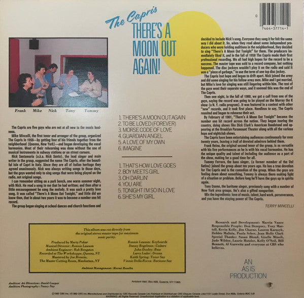 The Capris : There's A Moon Out Again! (LP, Album)