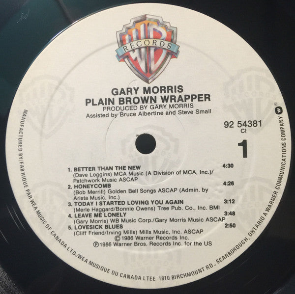Gary Morris : Plain Brown Wrapper (LP, Album)
