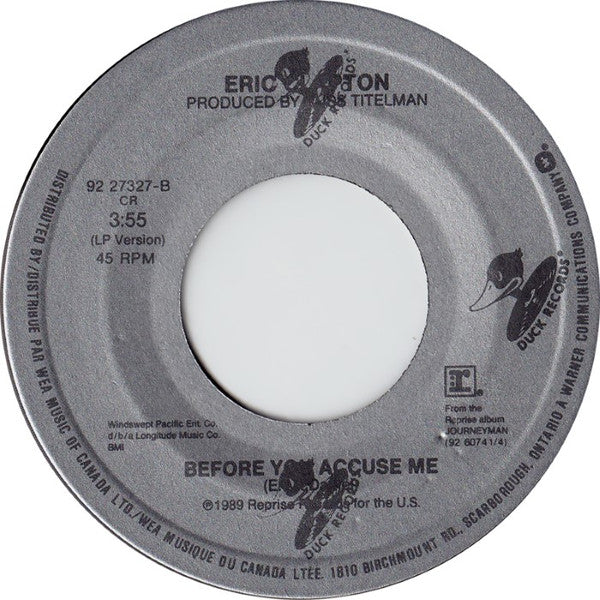 Eric Clapton : Pretending (7", Single)