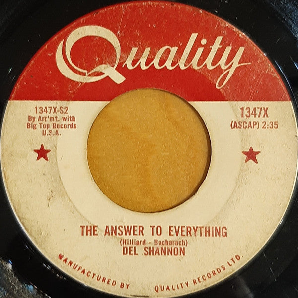 Del Shannon : So Long Baby (7", Single)