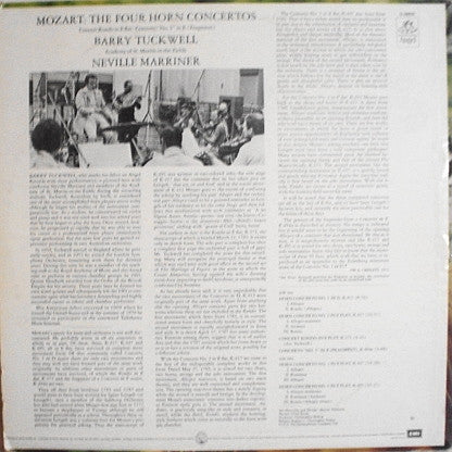 Wolfgang Amadeus Mozart, Barry Tuckwell : The Academy Of St. Martin-in-the-Fields, Sir Neville Marriner : The Four Horn Concertos: Concert Rondo In E Flat, Concerto "No. 5" In E (Fragment) (LP, RP)