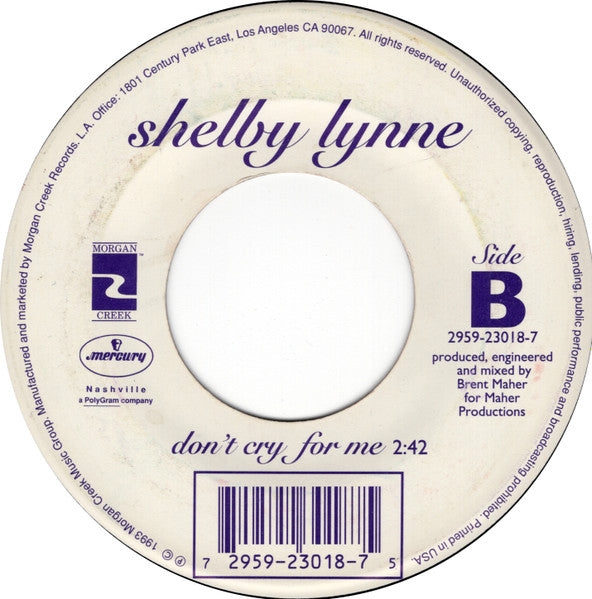 Shelby Lynne : Feelin' Kind Of Lonely Tonight (7")