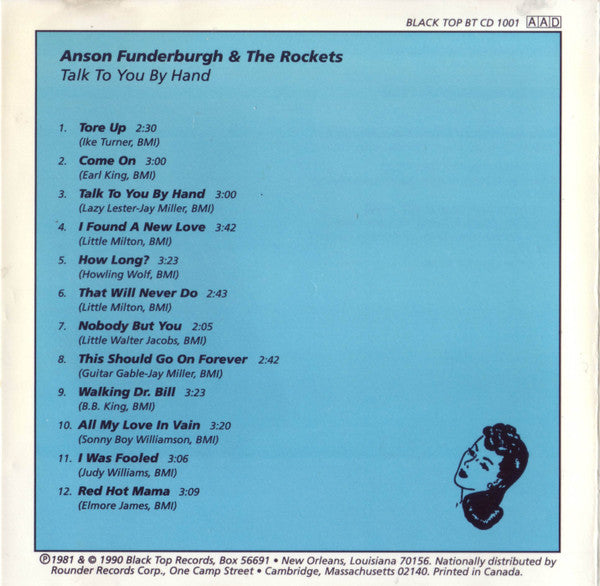 Anson Funderburgh & The Rockets : Talk To You By Hand (CD, Album, RE)