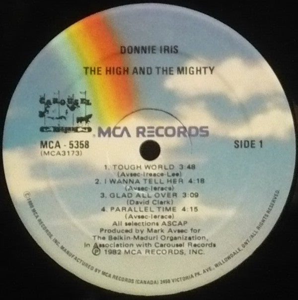 Donnie Iris And The Cruisers : The High And The Mighty (LP, Album)