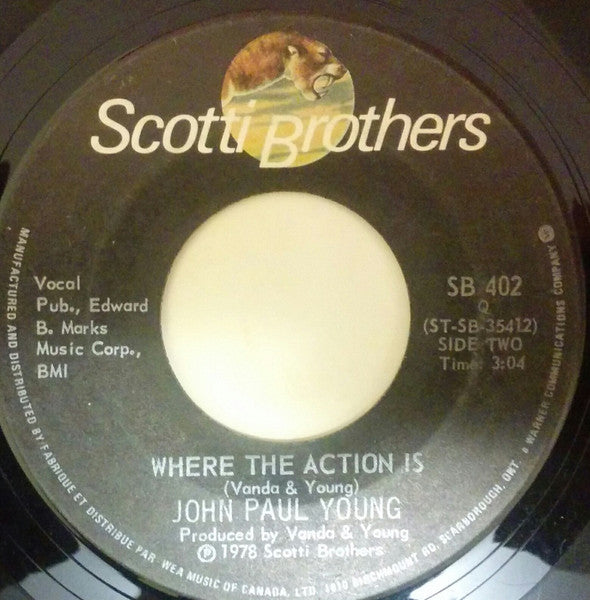 John Paul Young : Love Is In The Air / Where The Action Is (7", Single)