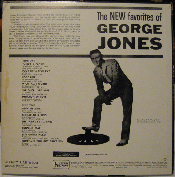George Jones (2) : The New Favorites Of George Jones (LP)