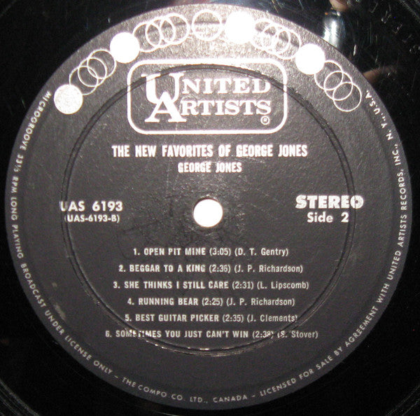 George Jones (2) : The New Favorites Of George Jones (LP)