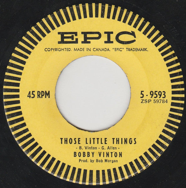 Bobby Vinton : Blue On Blue / Those Little Things (7", Single)