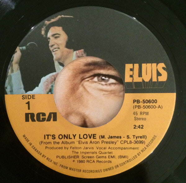Elvis Presley : It's Only Love (7", Single)