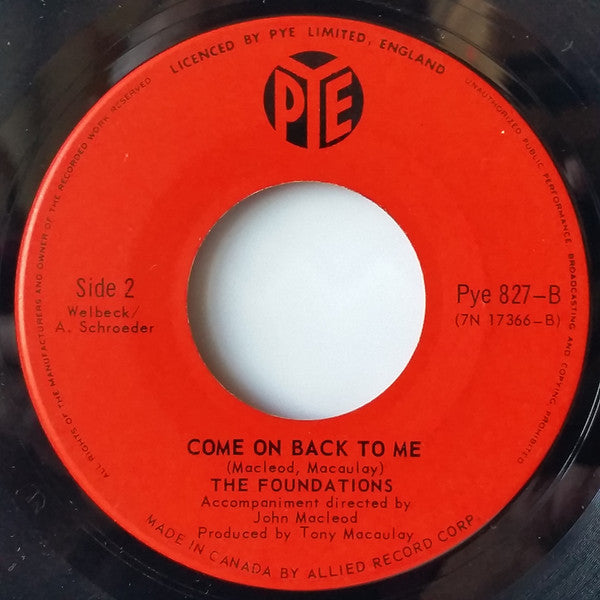 The Foundations : Baby, Now That I've Found You (7", Single)