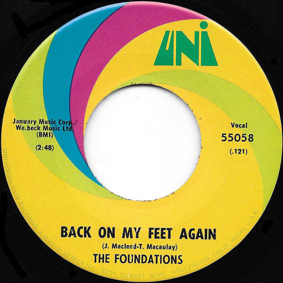 The Foundations : Back On My Feet Again (7")