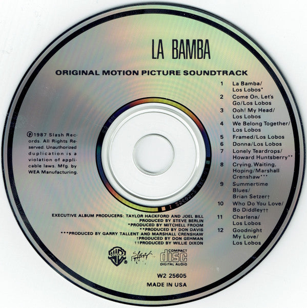Various : La Bamba (Original Motion Picture Soundtrack) (CD, Album, Comp, Club)