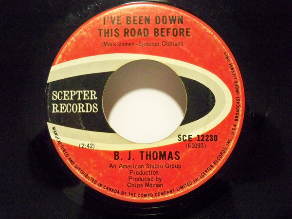 B.J. Thomas : Hooked On A Feeling (7", Single)