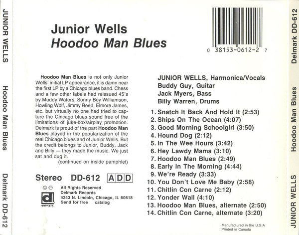 Junior Wells' Chicago Blues Band With Buddy Guy : Hoodoo Man Blues (CD, Album, RE)