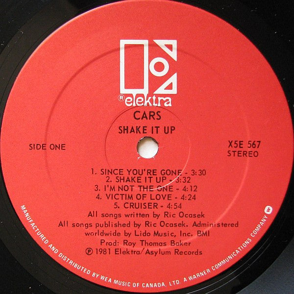 The Cars : Shake It Up (LP, Album, Qua)