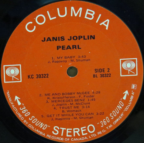 Janis Joplin : Pearl (LP, Album)