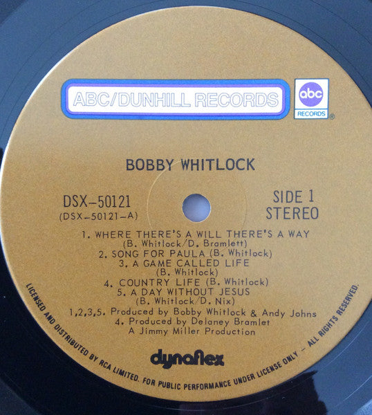 Bobby Whitlock : Bobby Whitlock (LP, Album)